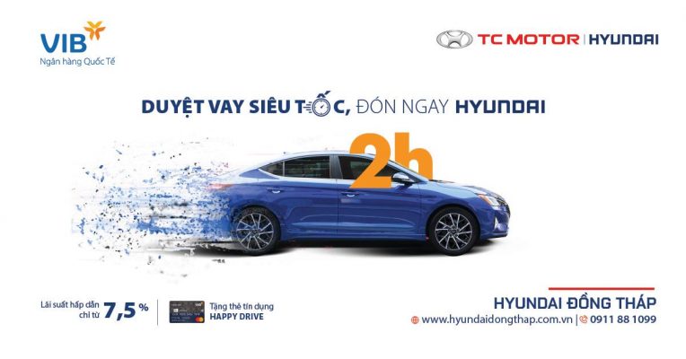 Gói ưu đãi đặc biệt cho khách hàng vay mua ôtô Hyundai