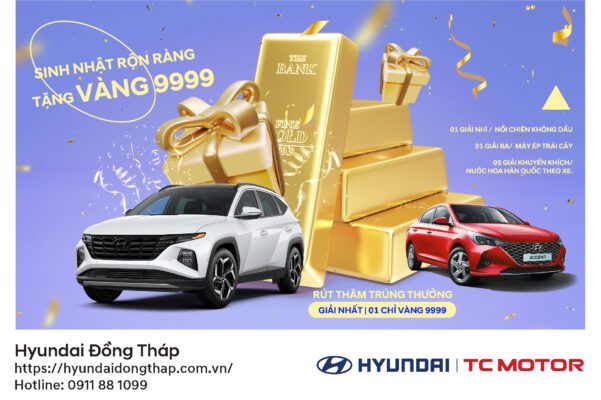 TRI ÂN VÀNG – SINH NHẬT RỘN RÀNG – TẶNG VÀNG 9999