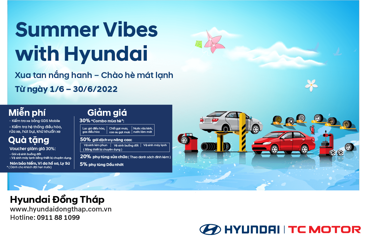 Hyundai Summer Vibes: Mùa hè sôi động cùng Hyundai - nơi tập trung những chiếc xe đẳng cấp và sang trọng. Hãy cùng khám phá những chuyến đi xa xôi với những chiếc xe chất lượng cao, mang đến cho bạn trải nghiệm tuyệt vời và đầy kỷ niệm. Hãy truy cập và tham gia chương trình của Hyundai Summer Vibes để không bỏ lỡ bất kỳ trải nghiệm nào nhé!