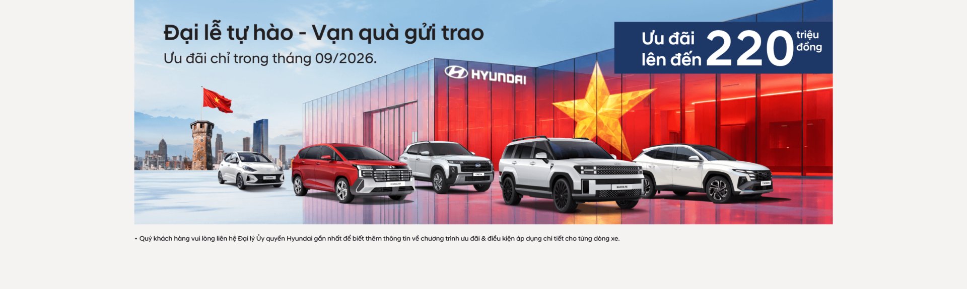 Ưu đãi tháng 9/2026 Đại lễ tự hào – Vạn quà gửi trao